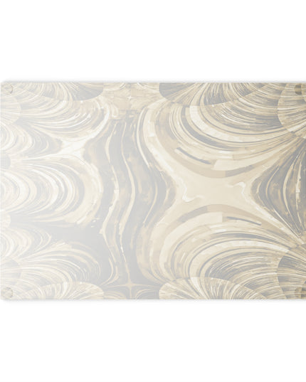 Uzi Spiral Light Brown Pastel 8" x 11" Glass Cutting Board