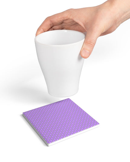 Lavender Star-crossed Bodies Square Ceramic Coaster, 4" x 4"