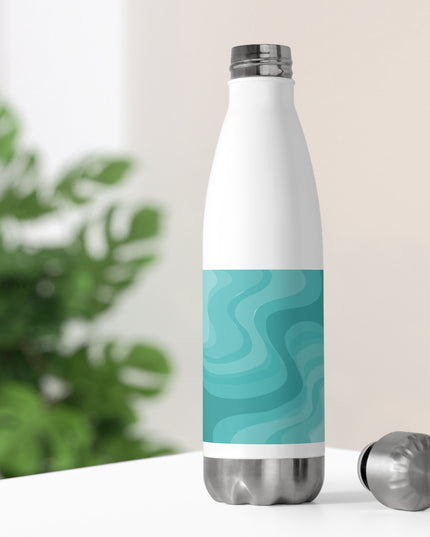 Tif Green Wavey 20oz Insulated Water Bottle