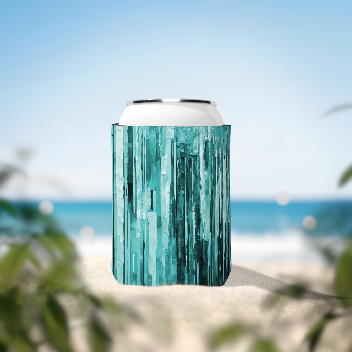 Striped Mint Pastel 12 oz Can Cooler Sleeve