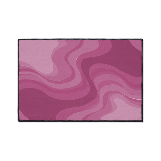 Pinky Mauve Wavey 18" x 27" Heavy Duty Floor Mat