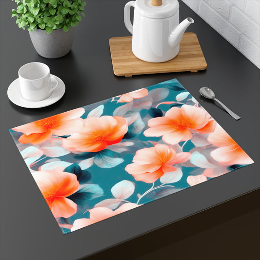 Orange Blossom Floral Bunch Placemat, 1 pc