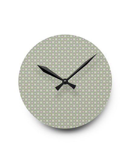 Olive Star-crossed Bodies Acrylic Round Wall Clock, 8" x 8"