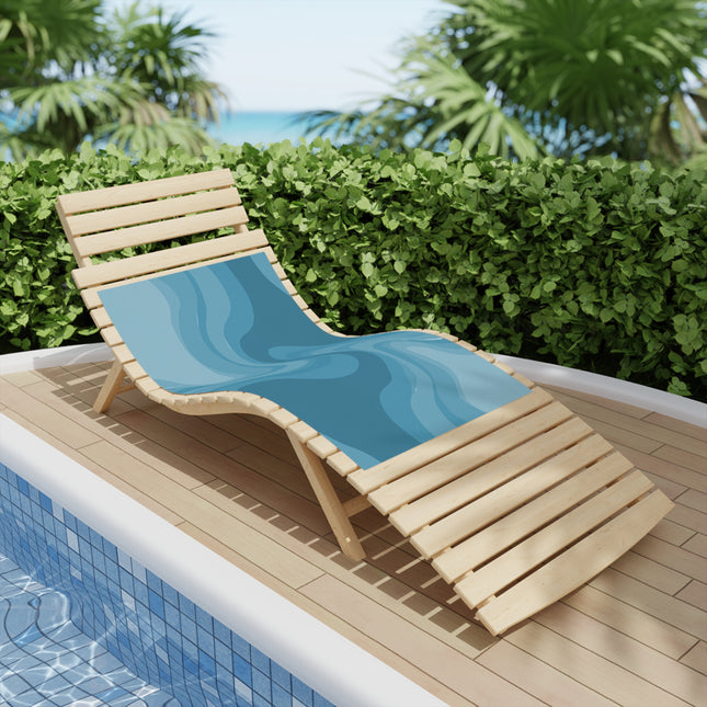 Sky Blue Wavey Beach Towel, 24" x 44"