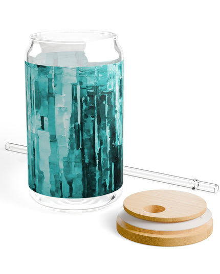 Striped Tif Sipper Glass, 16oz