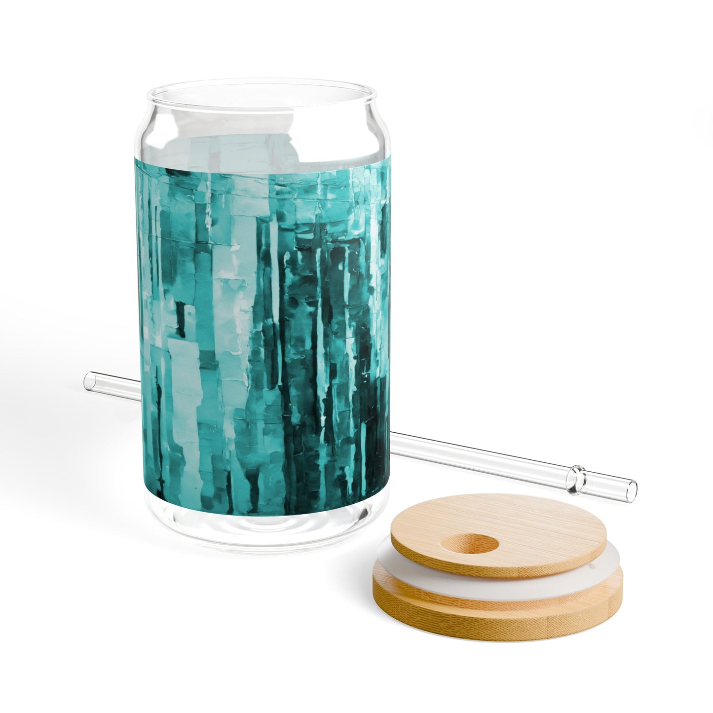 Striped Tif Sipper Glass, 16oz