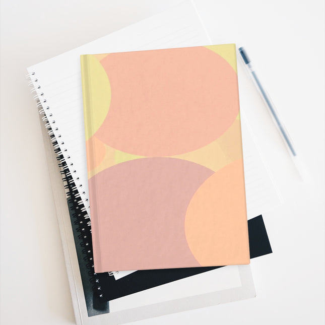 Pastel Hot Peach Patches 5" x 7" Journal - 128 Blank pages