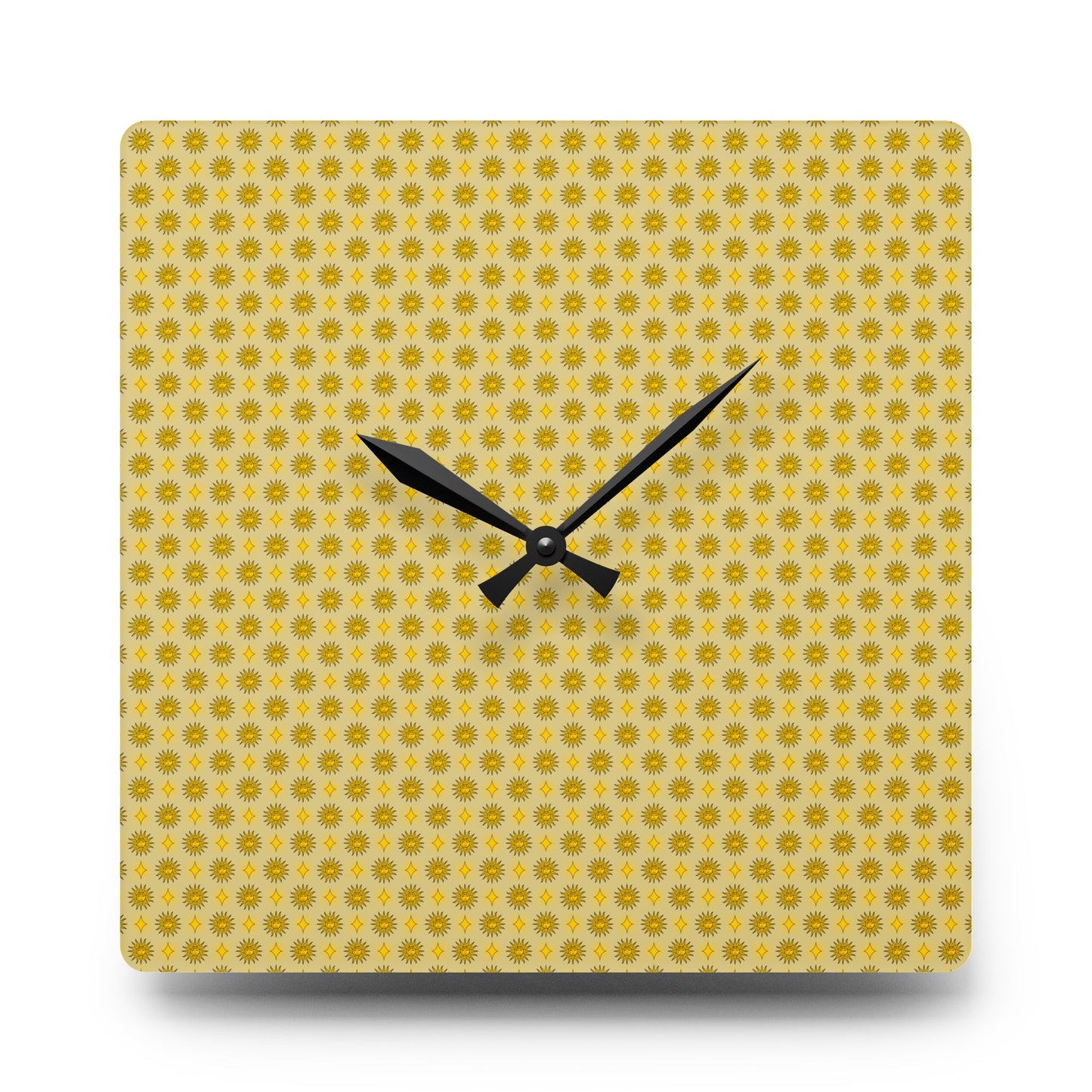 Lemongrass Star-crossed Bodies Acrylic Wall Clock, Round or Square, 10.75" x 10.75"