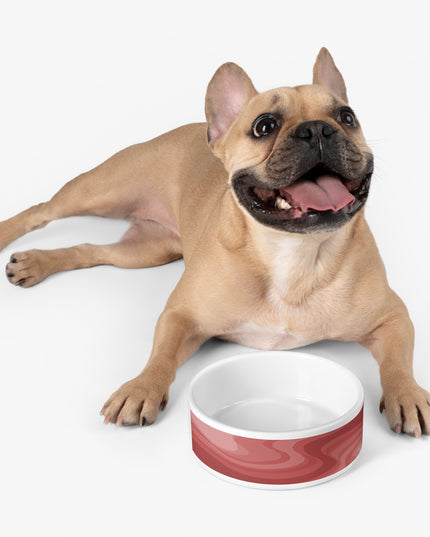 Power Red Wavey 16 oz Pet Bowl