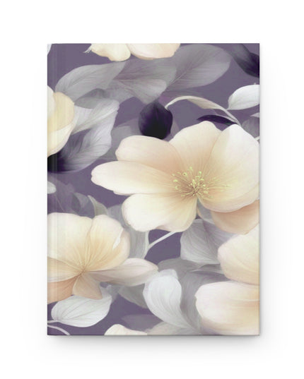 White Blush Floral Bunch Hardcover Journal Matte with 150 lined pages, 5.75" x 8"