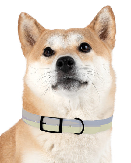 Pastel Soft Blue and Soft White Patches Extra Large Dog Collar