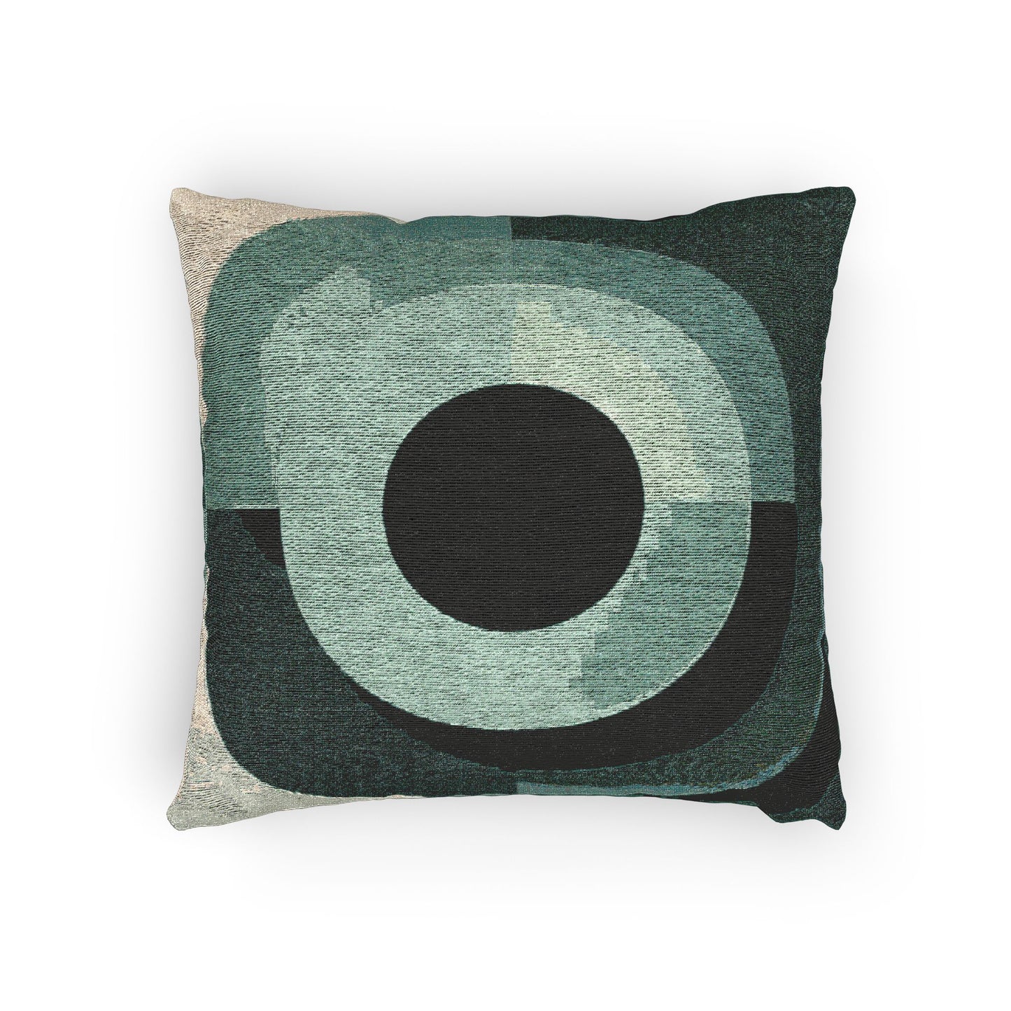 Tif Green Eyepiece Woven Pillow, 17" x 18"