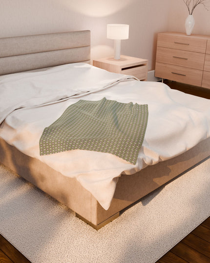Olive Star-crossed Bodies Velveteen Plush Blanket, 30" x 40"