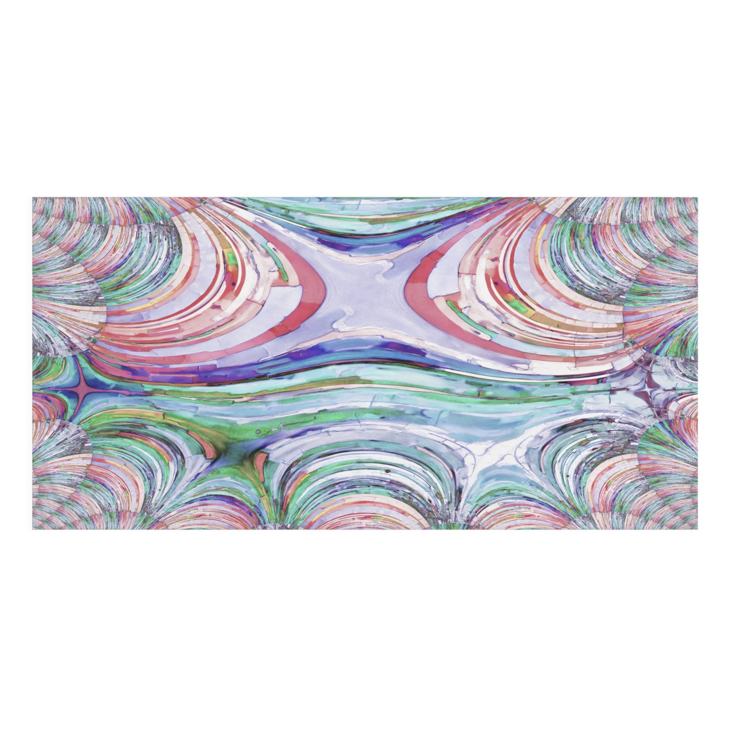 Uzi Spiral Pastels Mink-Cotton Towel (50% polyester, 50% cotton),  30" x 60"