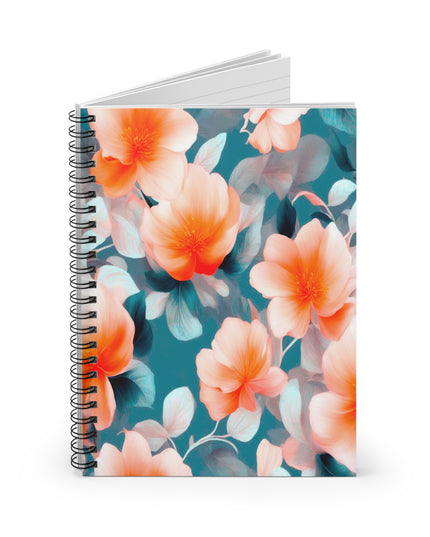 Orange Blossom Floral Bunch Spiral Notebook - Ruled Line, 6" x 8", 118 pages