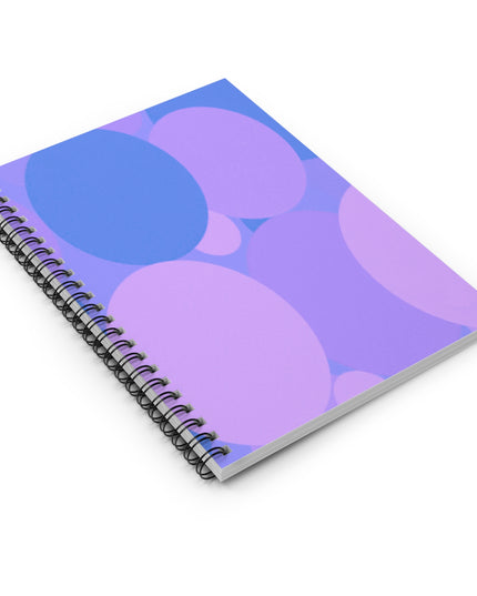 Pastel Purple Family Patches Spiral Notebook - Ruled Line, 6" x 8", 118 pagess