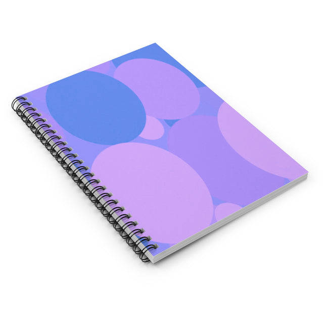 Pastel Purple Family Patches Spiral Notebook - Ruled Line, 6" x 8", 118 pagess