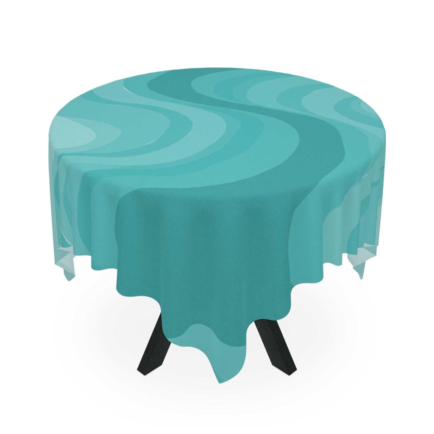 Tif Green Wavey Tablecloth, 55" x 55"