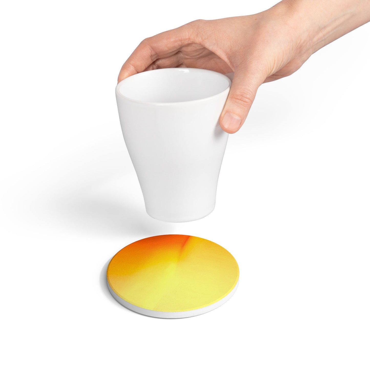Phoenix Fade 4" x 4" Round Ceramic Coaster
