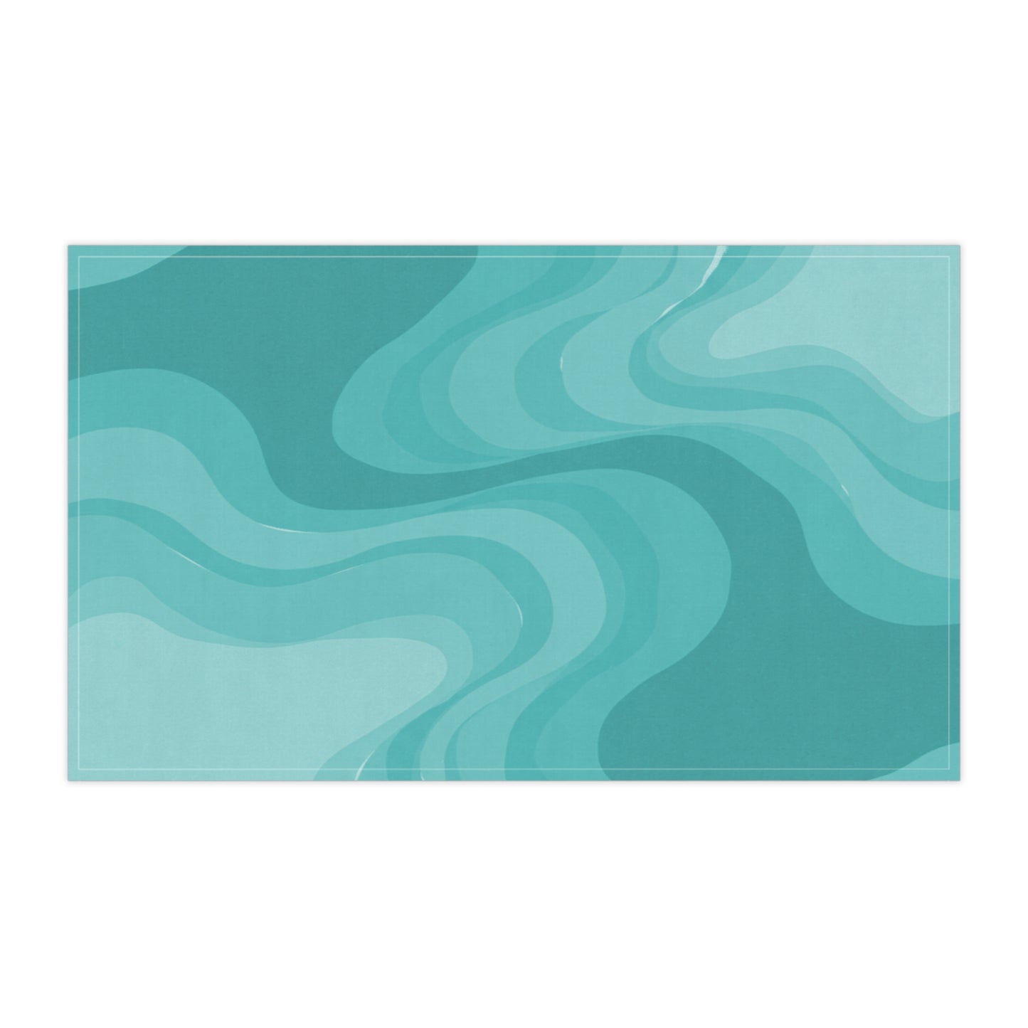 Tif Green Wavey Tea Towels (cotton, poly), 18" x "30