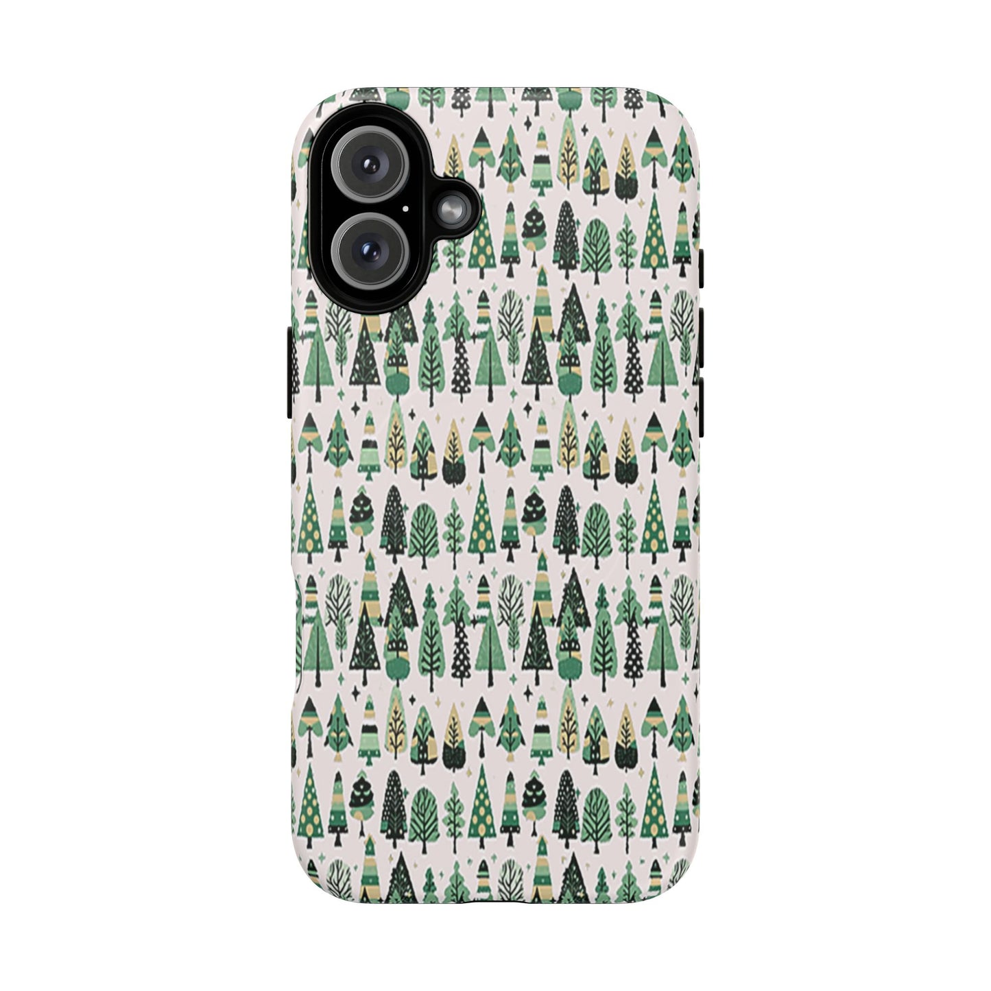 Mini Vintage Green Trees Iphone 16 Plus Tough Magnetic Cases