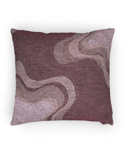 Pinky Mauve Wavey Woven Pillow, 17" x 18"