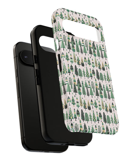 Mini Vintage Green Trees Google Pixel 9 Pro Tough Cases
