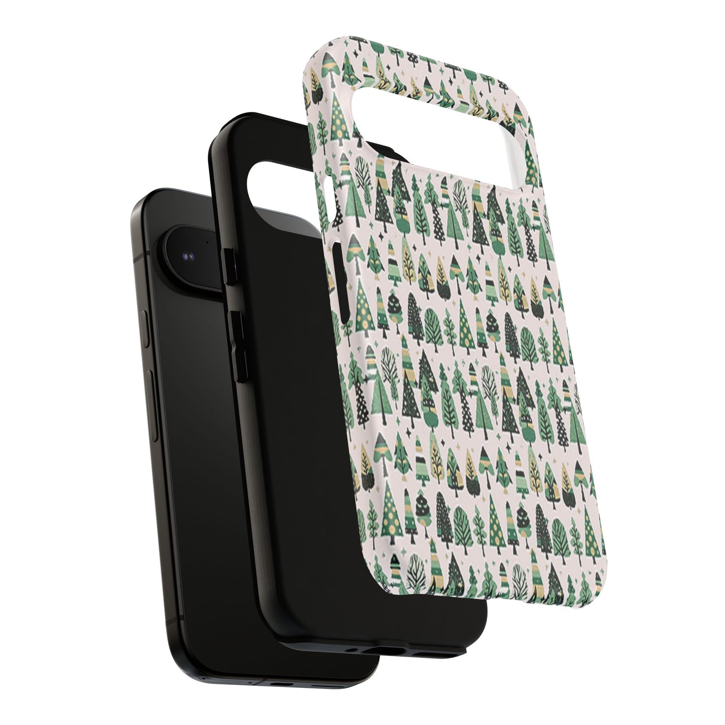 Mini Vintage Green Trees Google Pixel 9 Pro Tough Cases