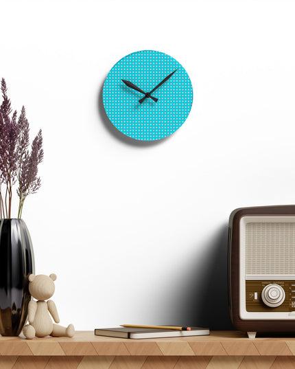 Tif Green Star-crossed Bodies Acrylic Round Wall Clock, 8" x 8"