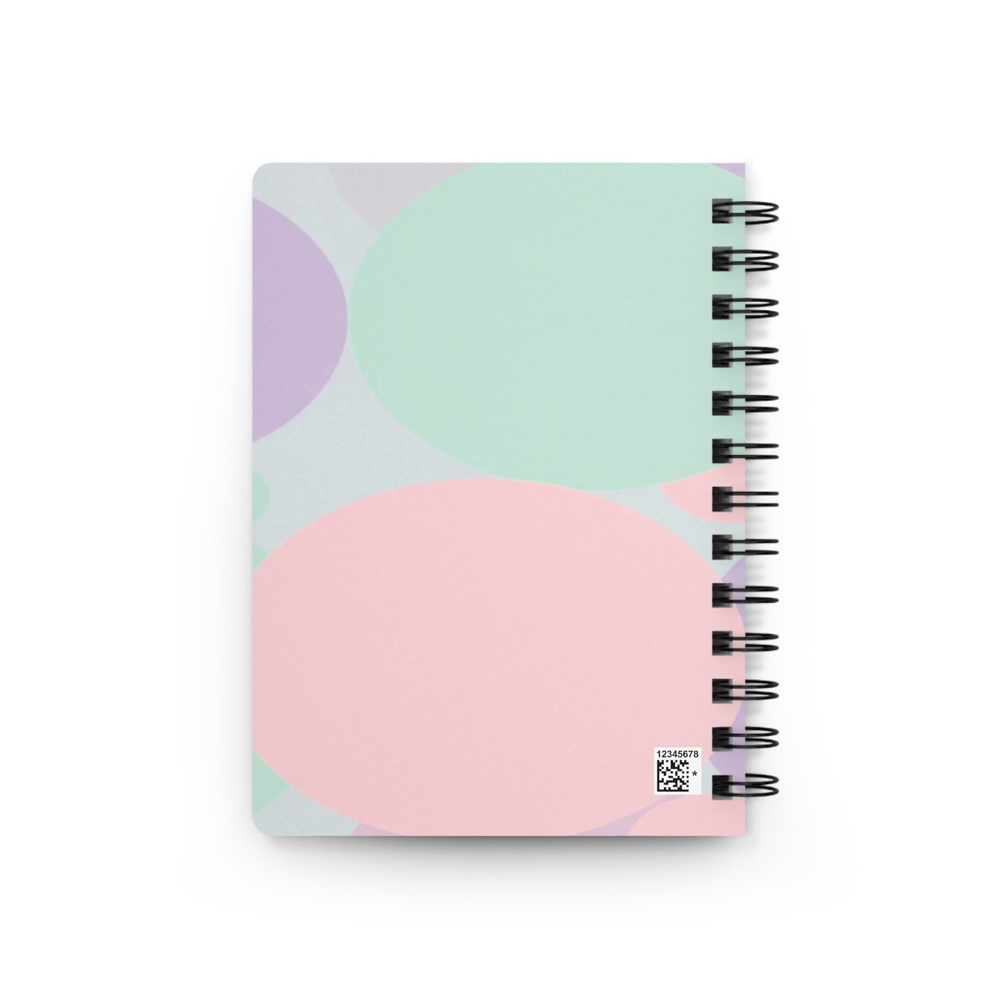Pastel Peach and Soft Green Patches Spiral Bound Journal, 5" x 7" 150 pages