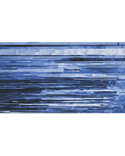 Striped Deep Blue 30" x 60" Mink-Cotton Towel (50% polyester, 50% cotton)