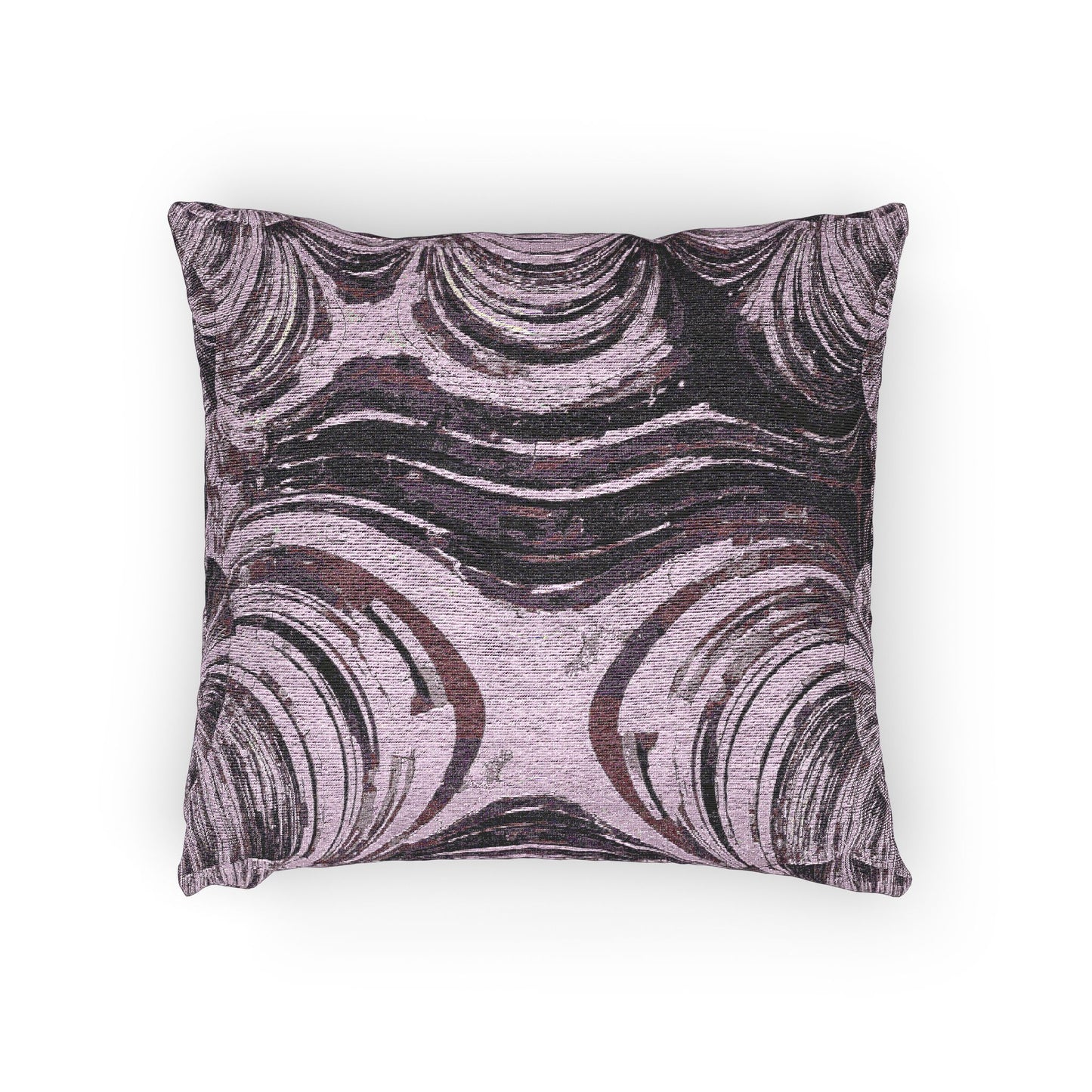 Uzi Spiral Powder Lavender Woven Pillow, 17" x 18"