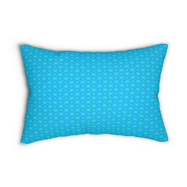 Light Blue Star-crossed Bodies Spun Polyester Lumbar Pillow, 20" x 14"