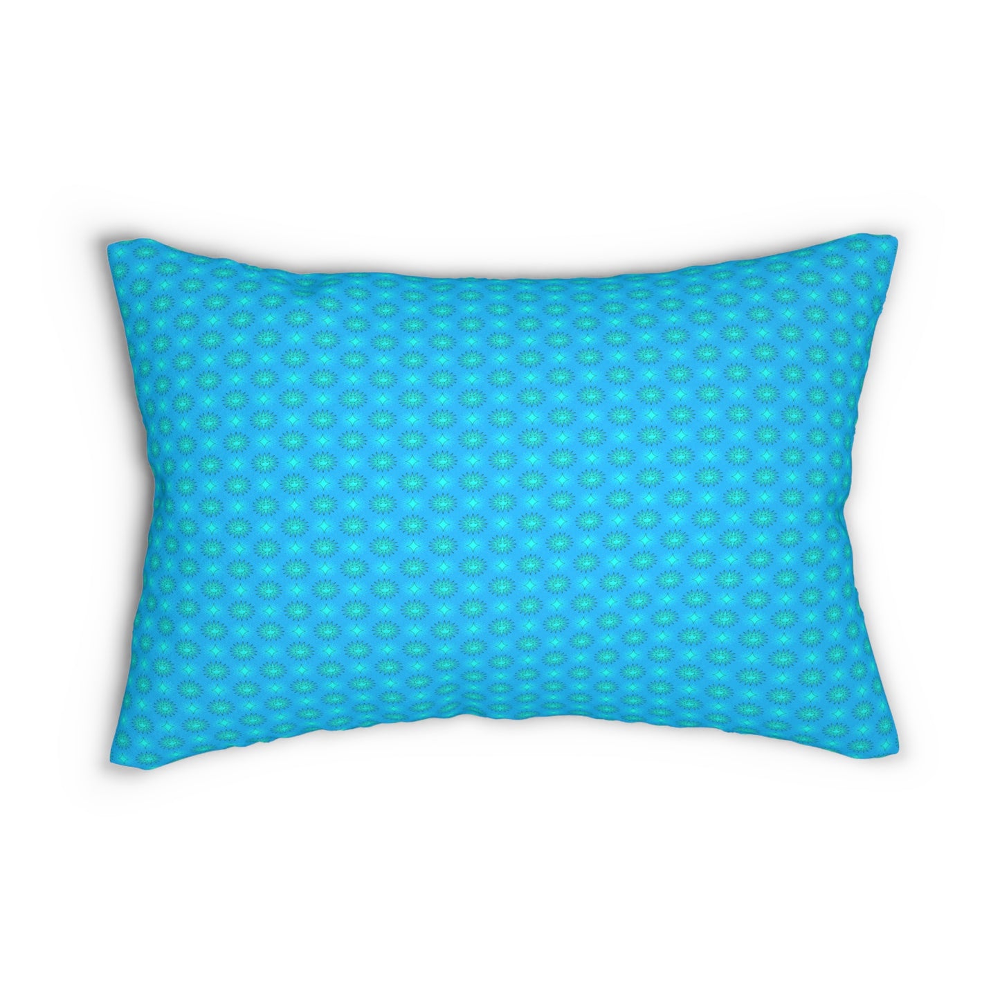 Light Blue Star-crossed Bodies Spun Polyester Lumbar Pillow, 20" x 14"