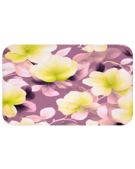 Lemon Blossom Floral Bunch 34" x 21" Bath Mat