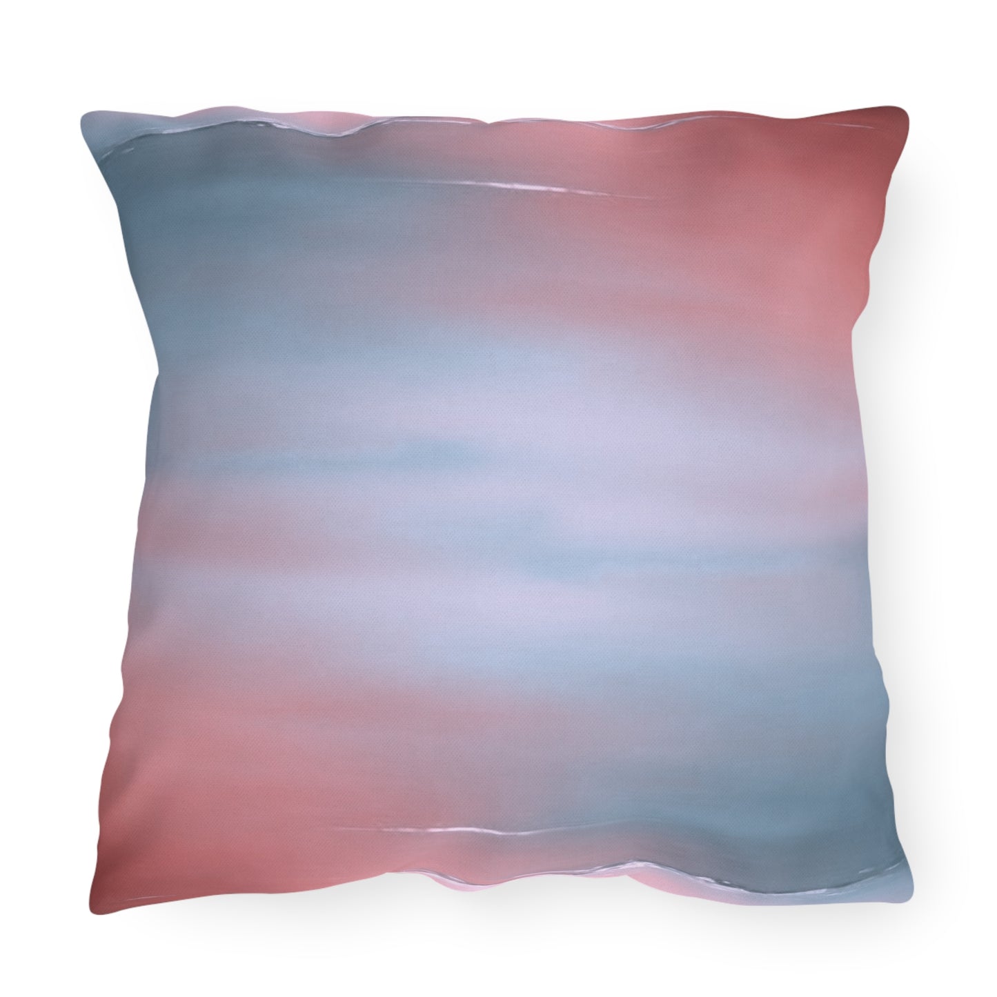 Gray Sea Pink Fog 20" x 20" Outdoor Pillow