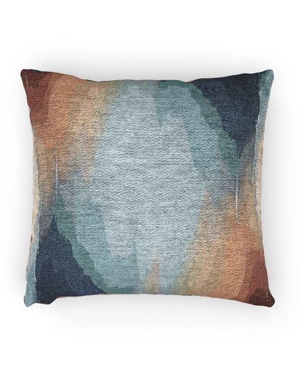 Blue Sea Red Orange Fog Woven Pillow, 17" x 18"