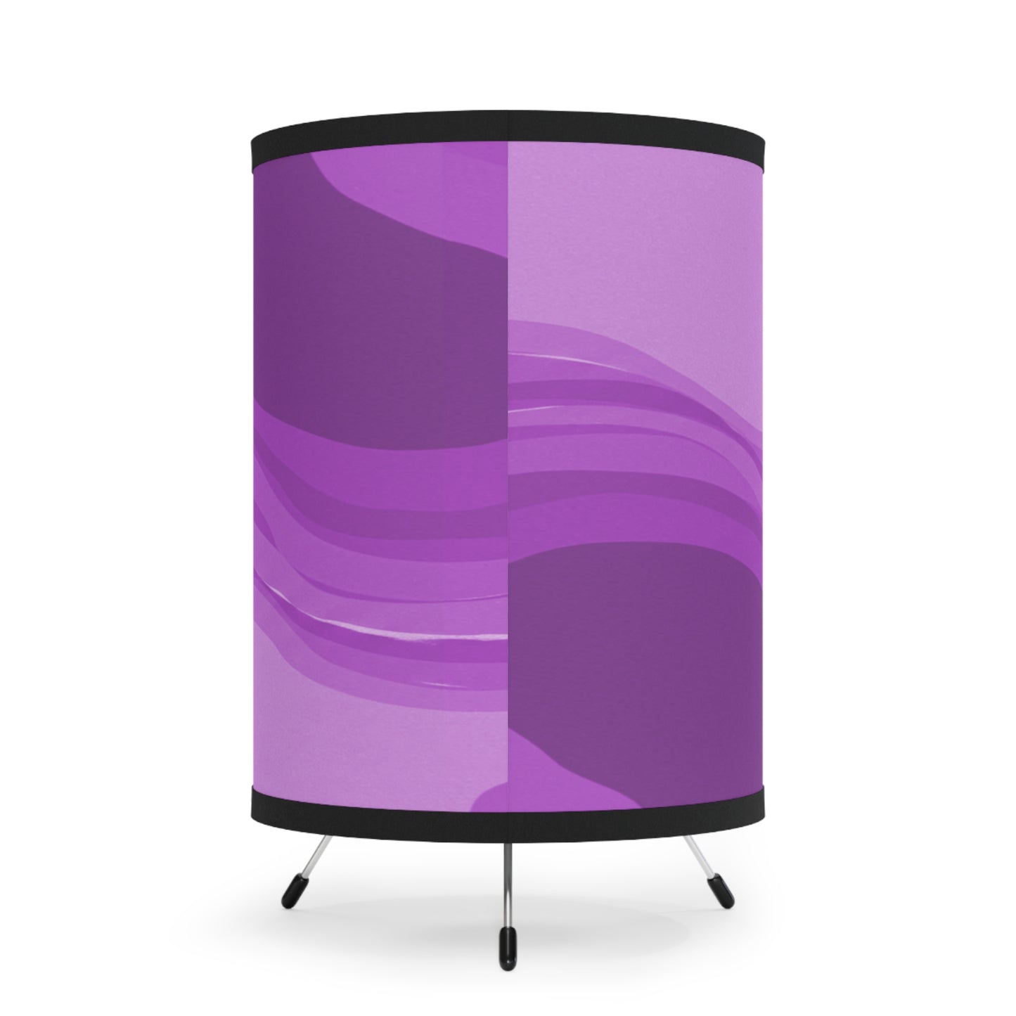 Wavey Purple Wavey Tripod Lamp with High-Res Printed Shade, US\CA plug