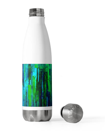 Striped Blue Green 20oz Insulated Water Bottle
