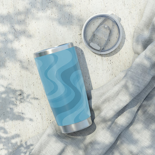 Sky Blue Wavey Vagabond 20oz Tumbler