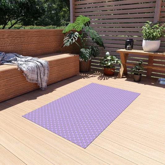 Lavender Star-crossed Bodies Outdoor Rug, 36" x 60"