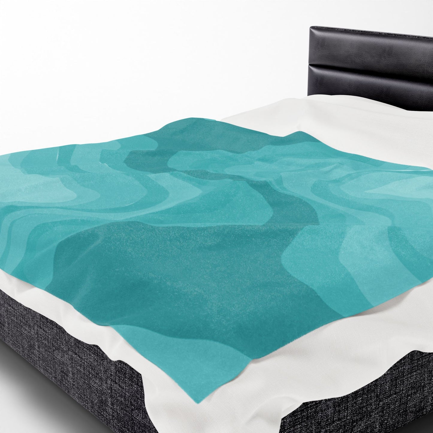 Tif Green Wavey Velveteen Plush Blanket, 60" x 80"