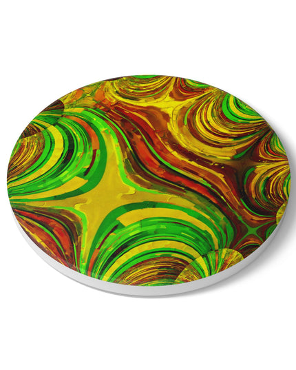 Uzi Spiral Beta 4" x 4" Round Ceramic Coaster