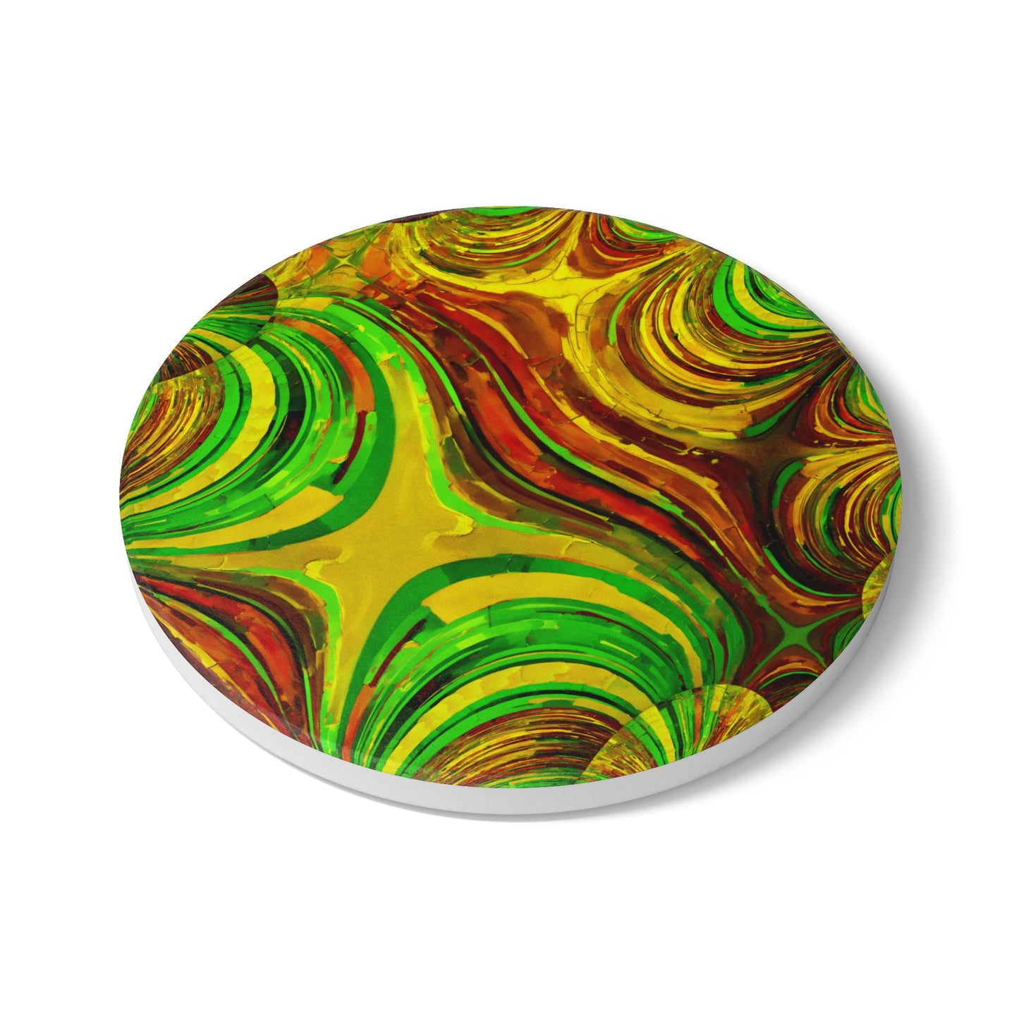Uzi Spiral Beta 4" x 4" Round Ceramic Coaster