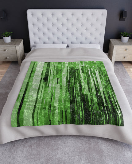 Striped Mint Pastel 50" x 60" Crushed Velvet Blanket