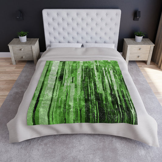 Striped Mint Pastel 50" x 60" Crushed Velvet Blanket