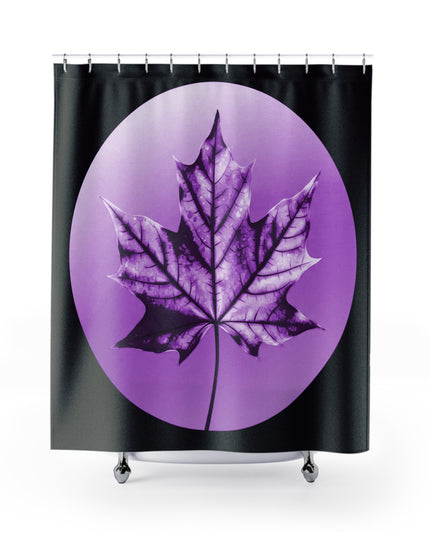 Purple Maple Leaf Shower Curtains, 71" x 74"