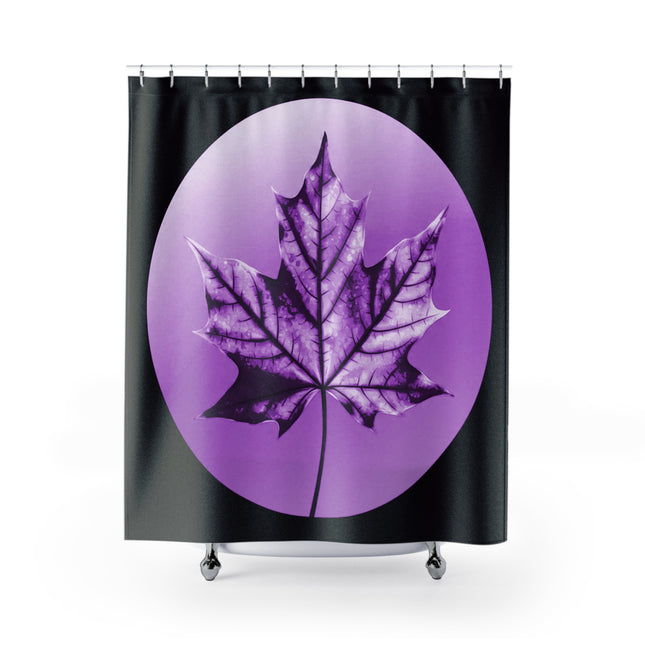 Purple Maple Leaf Shower Curtains, 71" x 74"
