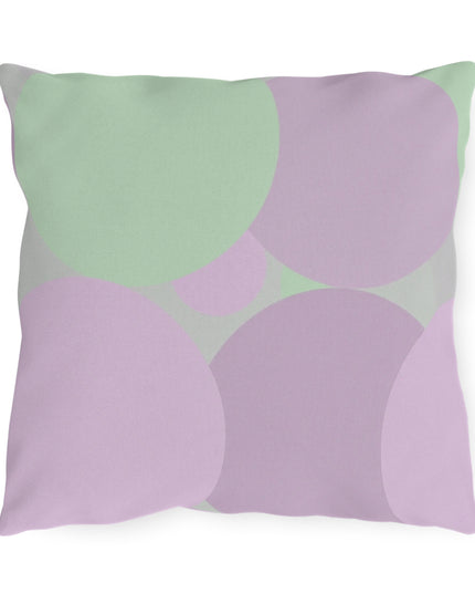 Pastel Lavender Purple and Soft Green Patches 16" x 16" Outdoor Pillows