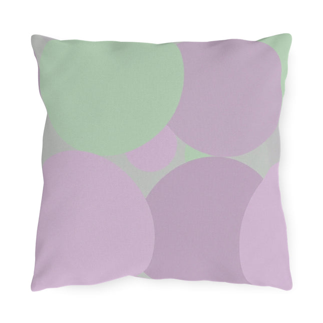 Pastel Lavender Purple and Soft Green Patches 16" x 16" Outdoor Pillows